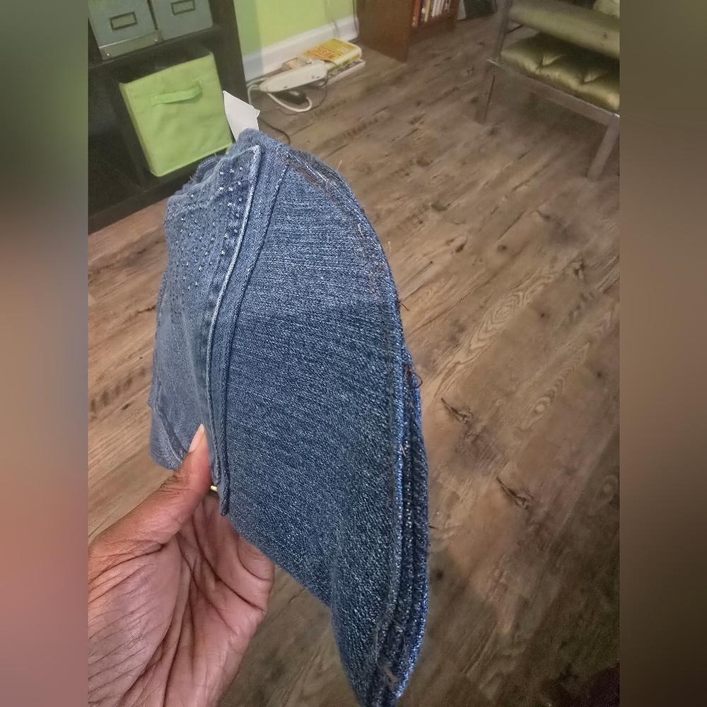 Unique Upcycled Denim Clutch Bag - Picture 2 of 4